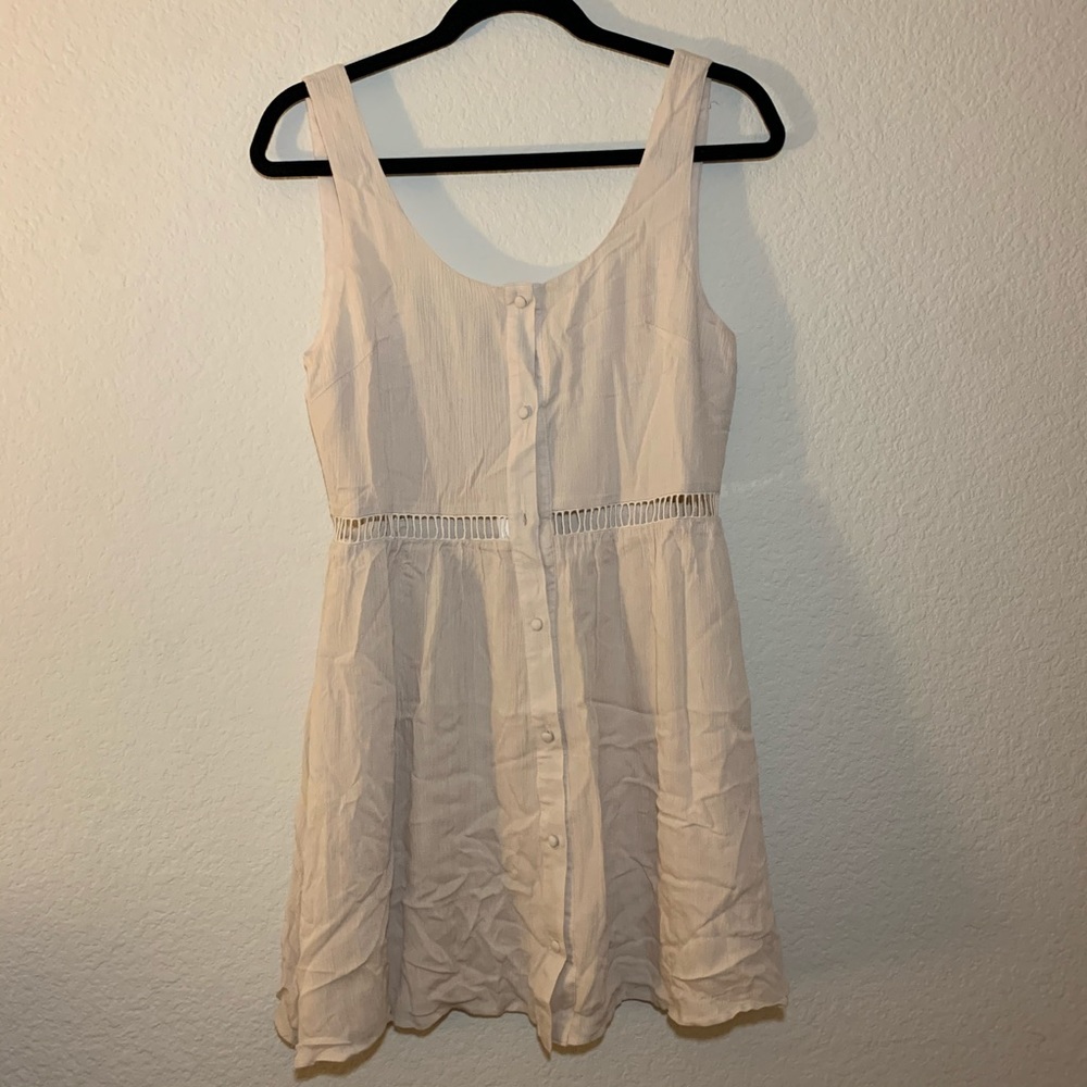 Tobi Cream Button Dress